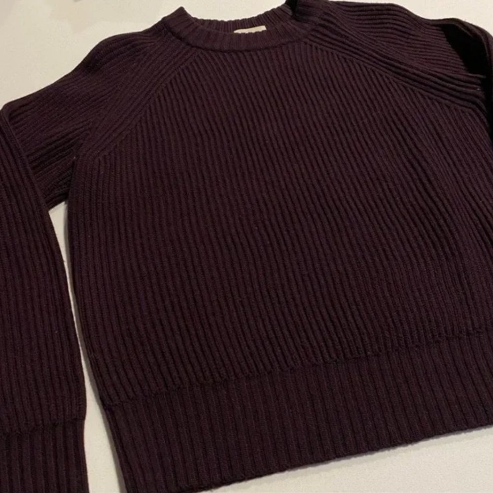 Wilfred Free Maroon/Purple Wool Knit Sweater